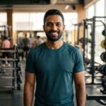 Portrait of a satisfied male gym member