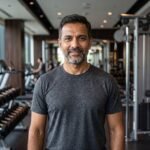 Portrait of a mature satisfied gym member